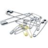 imageDritz 1480 Safety Pins with Storage Box Nickel plated Steel ampamp Brass Assorted Sizes 100Count