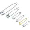 imageDritz 1480 Safety Pins with Storage Box Nickel plated Steel ampamp Brass Assorted Sizes 100Count