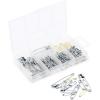 imageDritz 1480 Safety Pins with Storage Box Nickel plated Steel ampamp Brass Assorted Sizes 100Count