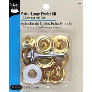 imageDritz 661 ExtraLarge Eyelets Brass 716Inch 10CountBrass