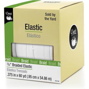 imageDritz 38quot Braided White 60 yd Elastic 38Inch by 60Yard