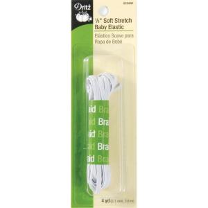 imageDritz 9337W Soft Stretch Braided Elastic White 14Inch by 3Yard18Inch by 4Yard