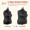 imageDritz Dress Form Cover Medium Black 100 Polyester 4Way Stretch Fabric Protects and Fits Adjustable Dress Forms and Sewing Mannequins Smooth Surface for Draping and TailoringLarge