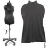 imageDritz Dress Form Cover Medium Black 100 Polyester 4Way Stretch Fabric Protects and Fits Adjustable Dress Forms and Sewing Mannequins Smooth Surface for Draping and TailoringSmall