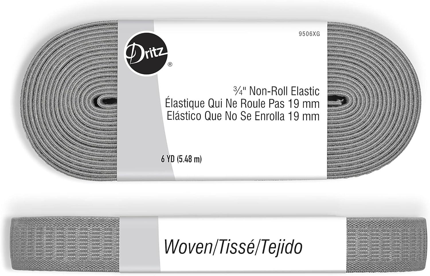 imageDritz 34quot Gray 6 Yards NonRoll Sewing Elastic