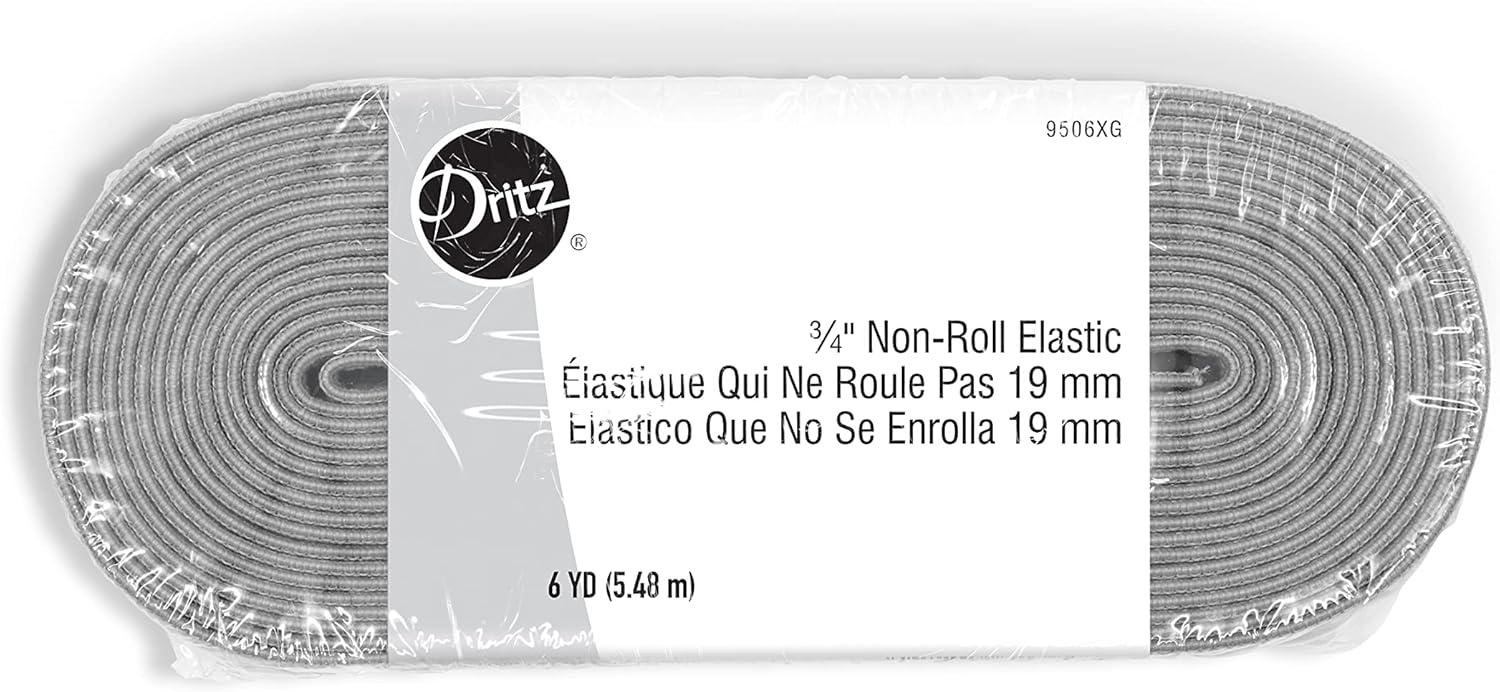 imageDritz 34quot Gray 6 Yards NonRoll Sewing Elastic