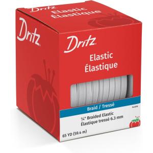 imageDritz 14quot Braided Elastic White 65 yd