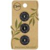 imageDritz Round 28mm Black 3 Recycled Polyester Buttons 28 mm 3 CountBlack