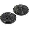 imageDritz Round 28mm Black 3 Recycled Polyester Buttons 28 mm 3 CountBlack