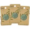 imageDritz Round Floral 23mm Dark Green 6 Recycled Hemp Buttons 23 mm 6 CountDark Green