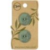 imageDritz Round Floral 23mm Dark Green 6 Recycled Hemp Buttons 23 mm 6 CountDark Green