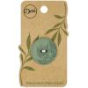 imageDritz Round Floral 23mm Dark Green 6 Recycled Hemp Buttons 23 mm 6 CountDark Green