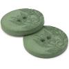 imageDritz Round Floral 23mm Dark Green 6 Recycled Hemp Buttons 23 mm 6 CountDark Green