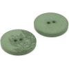 imageDritz Round Floral 23mm Dark Green 6 Recycled Hemp Buttons 23 mm 6 CountDark Green