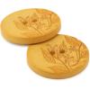 imageDritz Round Floral 23mm Dark Green 6 Recycled Hemp Buttons 23 mm 6 CountMustard