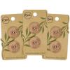 imageDritz Round Floral 23mm Dark Green 6 Recycled Hemp Buttons 23 mm 6 CountLight Brown