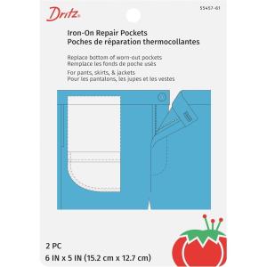 image:imageDritz 5545761 Repair Pockets IronOn White 2Count