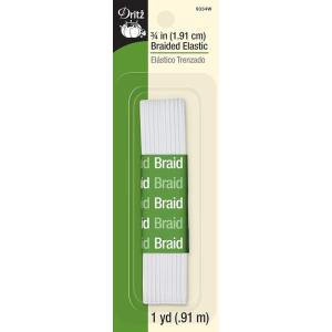 image:imageDritz 9334W Braided Elastic White 34Inch by 1Yard
