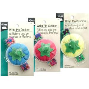 image:imageDritz Wrist Tomato Pin Cushion with Adjustable Strap Assorted Colors Pink Purple amp Teal One Size Fits All 1 Count