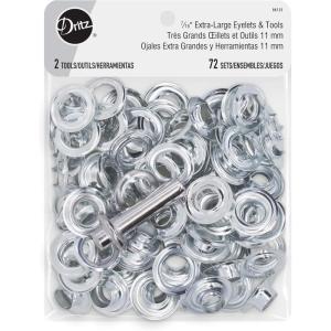 image:imageDritz 716 ExtraLarge Eyelets with Tools Zinc 72 SetsNickel