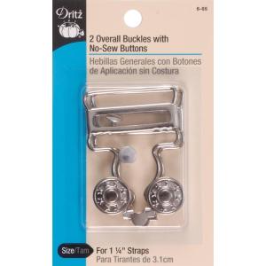 image:imageDritz 665 Overall Buckles with NoSew Buttons for 114Inch Nickle 2Count
