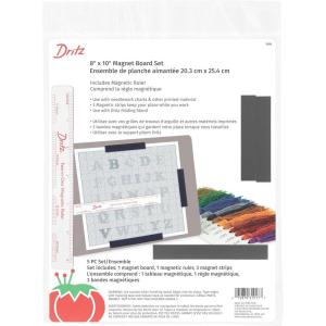 image:imageDritz Magnet Board amp Ruler 8 x 10  Pattern Holder for Cross Stitch Needlework Knitting amp Crochet  Includes 2in1 Magnetic Ruler amp 3 Magnetic Place Markers