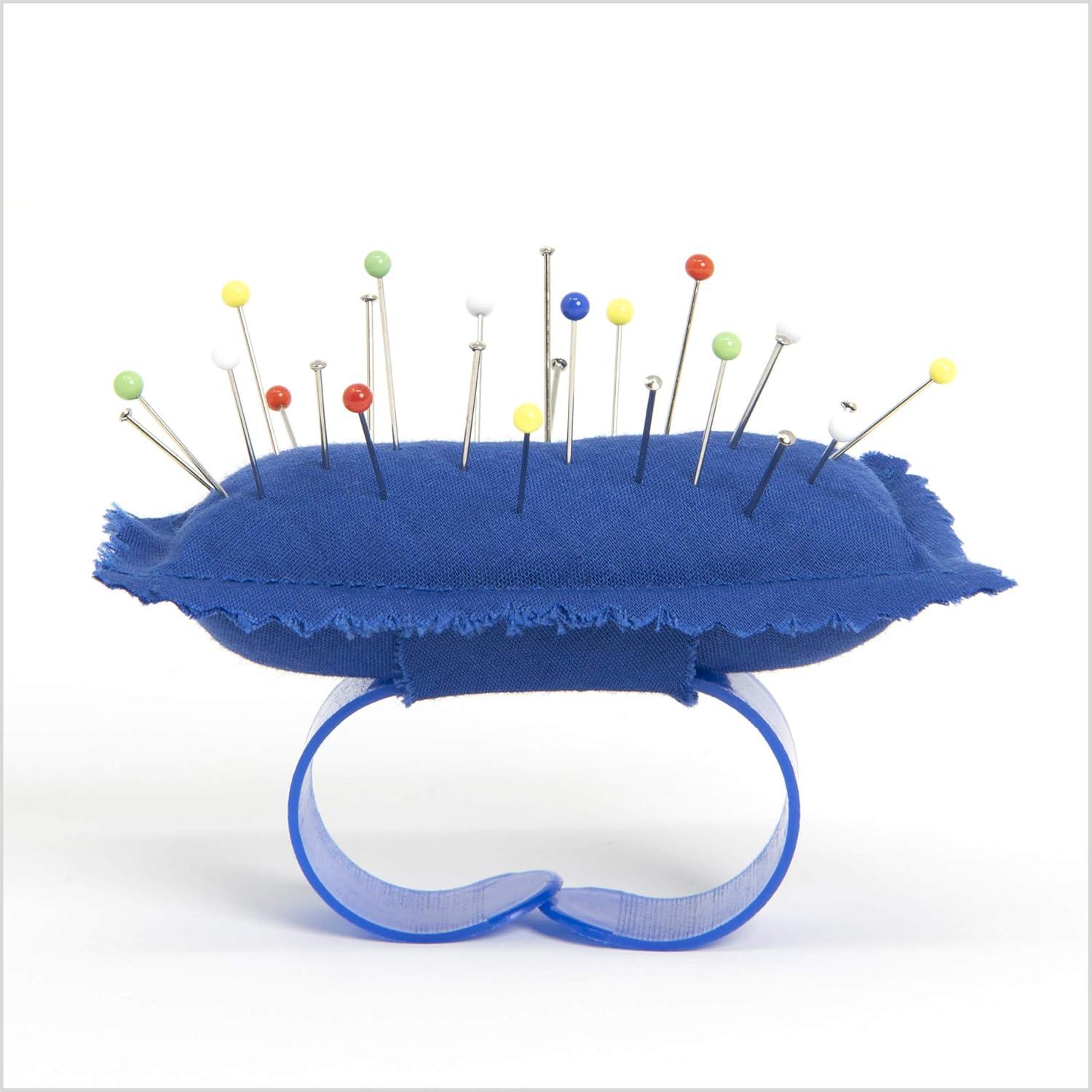 image:imageDritz Wrist Pin Cushion with Adjustable Strap Assorted Colors Blue amp Red One Size Fits All 1 Count