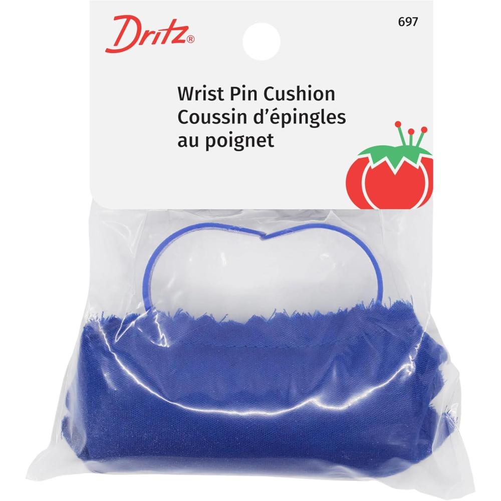 image:imageDritz Wrist Pin Cushion with Adjustable Strap Assorted Colors Blue amp Red One Size Fits All 1 Count