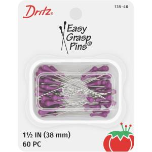image:imageDritz 13540 Easy Grasp Pins 112Inch 60Count  Purple112Inch